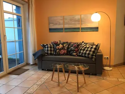 Ein Sitzbereich in der Unterkunft Wellnessresidenz 