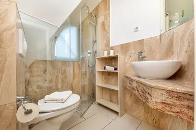 Ein Badezimmer in der Unterkunft Godeke Michels Ferienwohnung 23-Jonggöntje Seestr5b