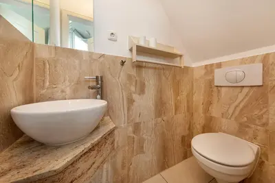 Ein Badezimmer in der Unterkunft Godeke Michels Ferienwohnung 23-Jonggöntje Seestr5b