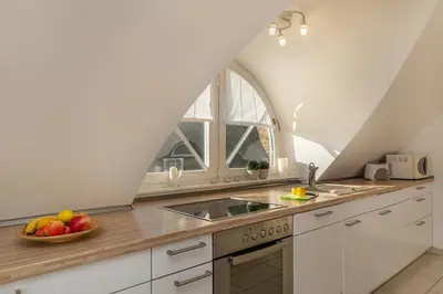 Küche/Küchenzeile in der Unterkunft Godeke Michels Ferienwohnung 23-Jonggöntje Seestr5b