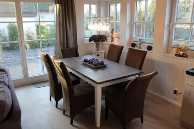 Ein Sitzbereich in der Unterkunft Ferienhaus Sehnsucht