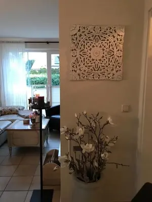 Ein Sitzbereich in der Unterkunft Godeke Michels Ferienwohnung 21 Seestr5b