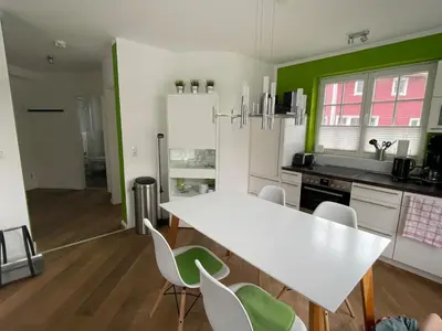 Küche/Küchenzeile in der Unterkunft Ferienwohnung 1 Rämel 20