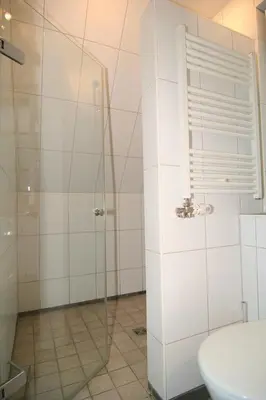 Ein Badezimmer in der Unterkunft Ferienhaus Likedeeler Weg 13 