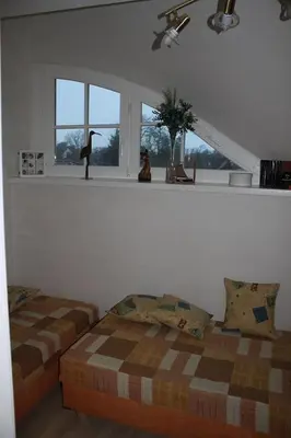Ein Sitzbereich in der Unterkunft Ferienhaus Likedeeler Weg 23