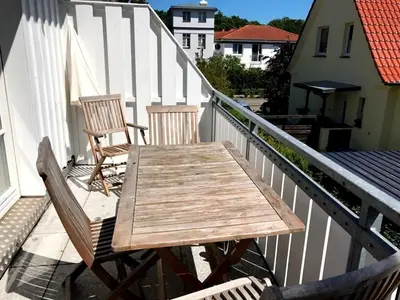 Ein Balkon oder eine Terrasse in der Unterkunft Seeadler II
