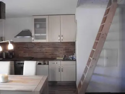 Küche/Küchenzeile in der Unterkunft Ferienhaus am Fangelturm