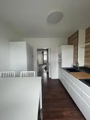 Küche/Küchenzeile in der Unterkunft Ferienwohnung 