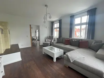 Ein Sitzbereich in der Unterkunft Ferienwohnung 