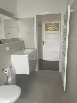 Ein Badezimmer in der Unterkunft Ferienwohnung 