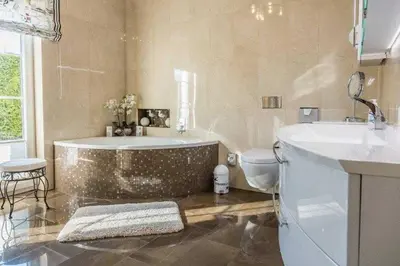 Ein Badezimmer in der Unterkunft Haus Möwe