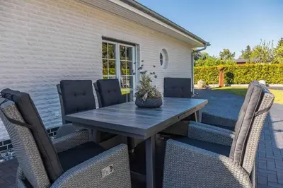 Ein Sitzbereich in der Unterkunft Haus Möwe