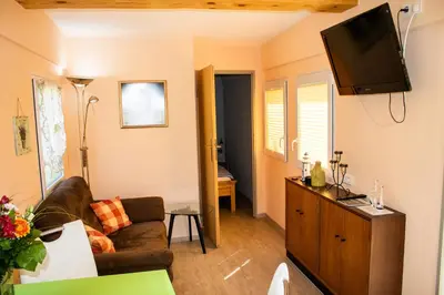 TV/Unterhaltungsangebot in der Unterkunft Ferienwohnung Bungalow Palliwoda Prerow