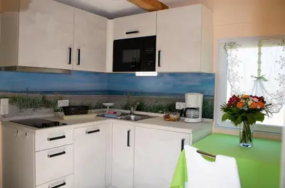 Küche/Küchenzeile in der Unterkunft Ferienwohnung Bungalow Palliwoda Prerow