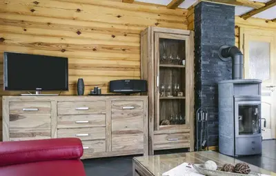 Küche/Küchenzeile in der Unterkunft Ferienhaus Boddenschwalbe