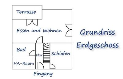 Grundriss der Unterkunft Ferienhaus Boddenschwalbe