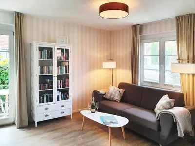 Ein Sitzbereich in der Unterkunft Darßkieker K1