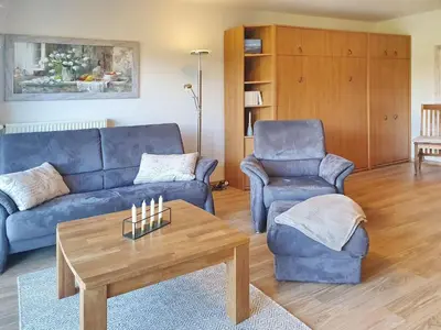 Ein Sitzbereich in der Unterkunft Das Gelbe vom Darss 2