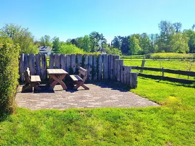Ein Garten an der Unterkunft Das Gelbe vom Darss 7