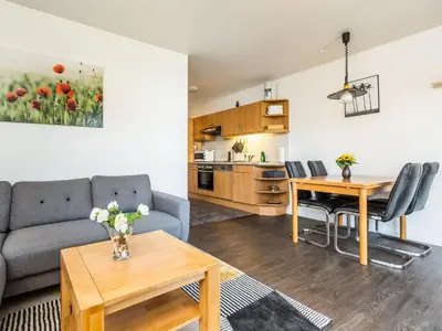 Küche/Küchenzeile in der Unterkunft Dat gele Hus FeWo 1