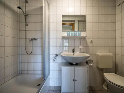 Ein Badezimmer in der Unterkunft Hafenblick 1