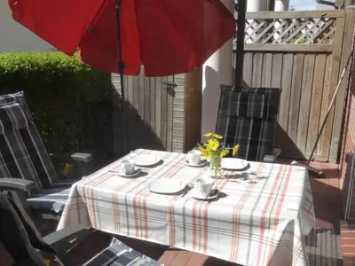 Ein Patio oder anderer Außenbereich in der Unterkunft Holiday apartment Eulenspiegel