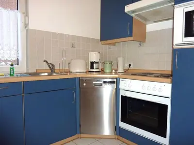 Küche/Küchenzeile in der Unterkunft Holiday apartment Eulenspiegel