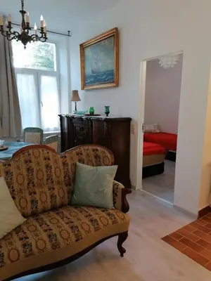 Ein Sitzbereich in der Unterkunft Landhaus Thätner Fewo 2