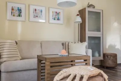 Ein Sitzbereich in der Unterkunft Ferienwohnung Cellina