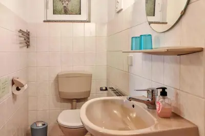 Ein Badezimmer in der Unterkunft Bobert kleines Ferienzimmer