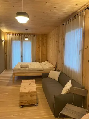 Ein Bett oder Betten in einem Zimmer der Unterkunft B&B Zirbenduft