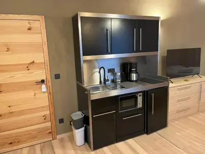 Küche/Küchenzeile in der Unterkunft B&B Zirbenduft