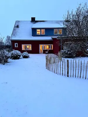 Ferienhaus am Saaler Bodden im Winter