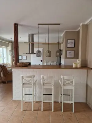 Küche/Küchenzeile in der Unterkunft Ferienhaus am Saaler Bodden