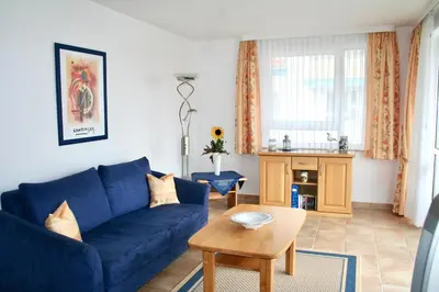 Ein Sitzbereich in der Unterkunft Residenz am Strand - 2-Raum Apartment