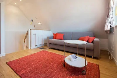 Ein Sitzbereich in der Unterkunft Haus ZingstZeit