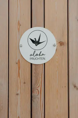Ein Zertifikat, Auszeichnung, Logo oder anderes Dokument, das in der Unterkunft Aloha Pruchten ausgestellt ist