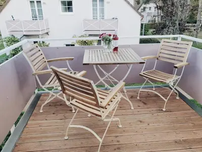 Ein Balkon oder eine Terrasse in der Unterkunft Ferienwohnung Meerverliebt