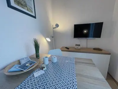 TV/Unterhaltungsangebot in der Unterkunft Ferienwohnung Meerverliebt