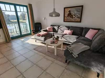 Ein Sitzbereich in der Unterkunft DeichLiebe