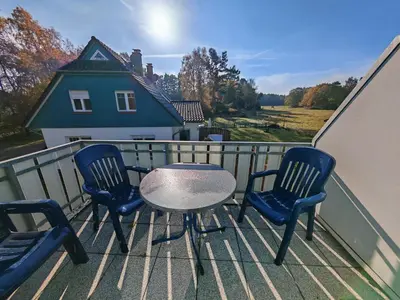 Ein Balkon oder eine Terrasse in der Unterkunft DeichLiebe