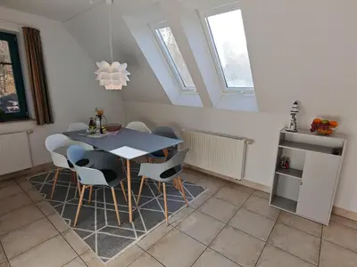 Küche/Küchenzeile in der Unterkunft DeichLiebe