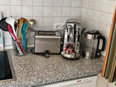Küche/Küchenzeile in der Unterkunft DeichLiebe