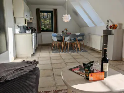 Küche/Küchenzeile in der Unterkunft DeichLiebe