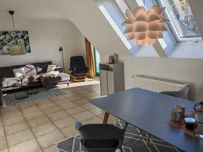 Ein Sitzbereich in der Unterkunft BoddenLiebe