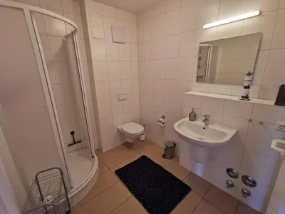 Ein Badezimmer in der Unterkunft MeeresBrise