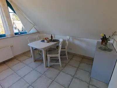 Ein Sitzbereich in der Unterkunft MeeresLiebe