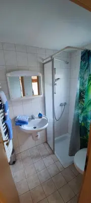 Ein Badezimmer in der Unterkunft Ferienwohnung 