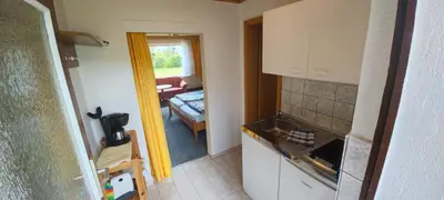 Küche/Küchenzeile in der Unterkunft Ferienwohnung 