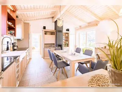 Küche/Küchenzeile in der Unterkunft Strandhaus 